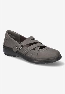 Women's Wise Flats by Easy Street in Grey (Size 10 M)