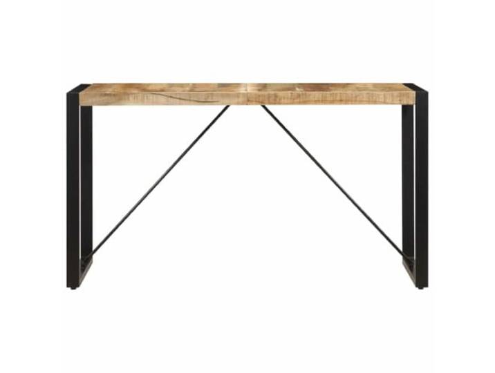 HBBMGYD Esstisch, 140 x 70 x 75 cm, Mangoholz, massiv Pulverbeschichtete Stahlbeine, industrieller Stil, einzigartige Holzmaserung, einfache Montage
