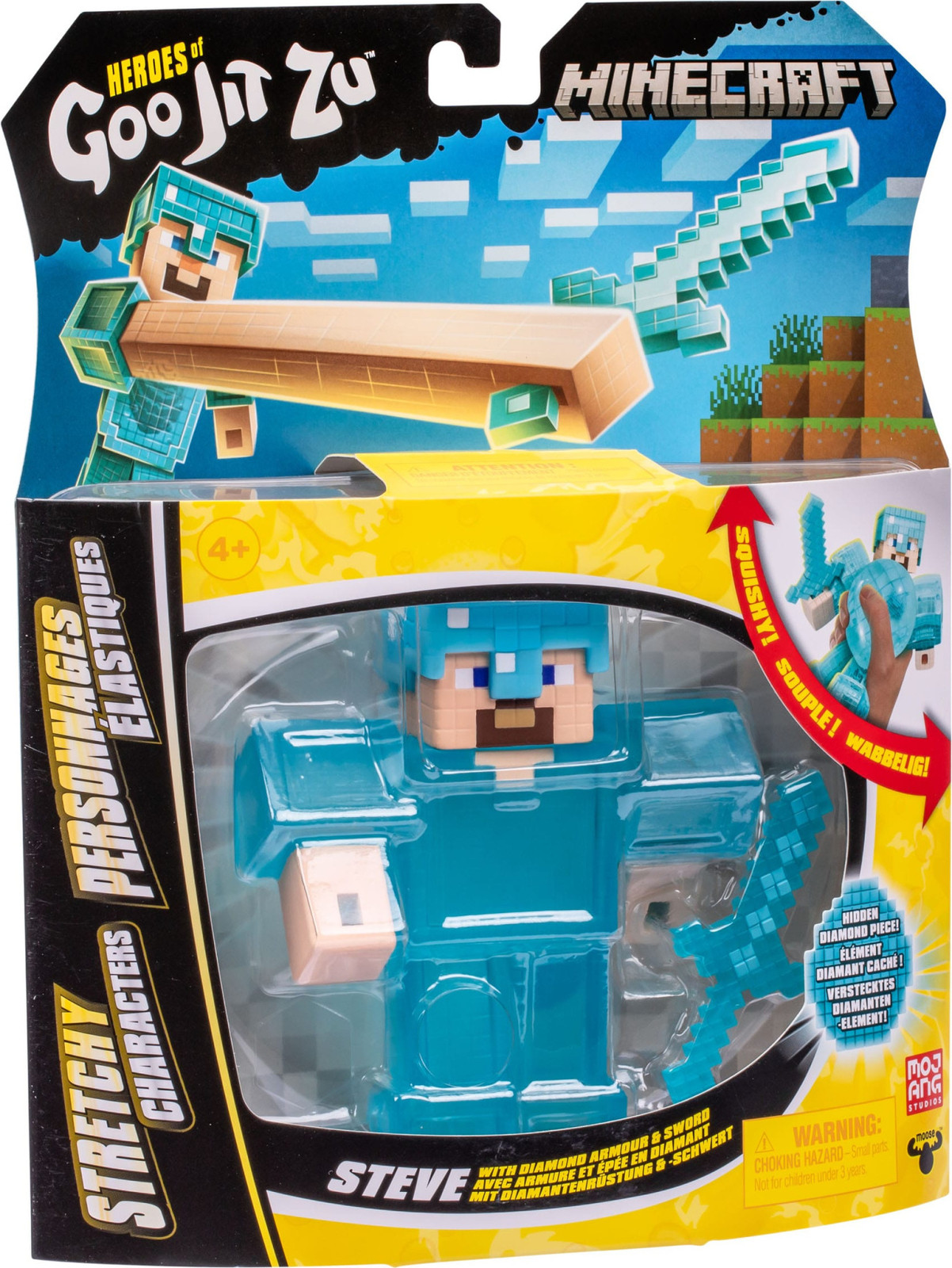 Heroes of Goo Jit Zu Minecraft Steve Stretchy Figure - 11 cm