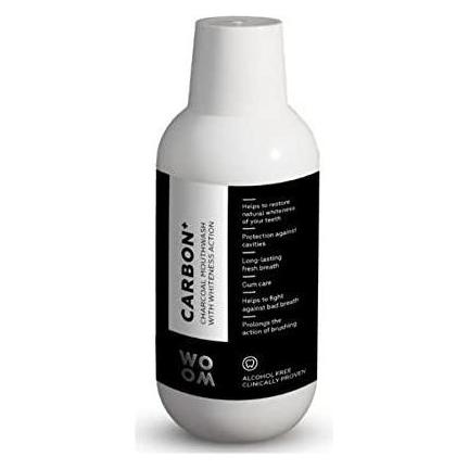 Woom Brand Carbon+ Charcoal Mouthwash With Whiteness Action - Mouthwash Withack Coal Witheaching Effect (500 ml, Mundspülung) (4751033920099)