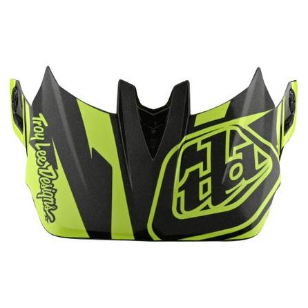 Troy Lee Designs D4 (CF) Helmvisier, Slash, black/yellow SALE (014804001-887202293368)