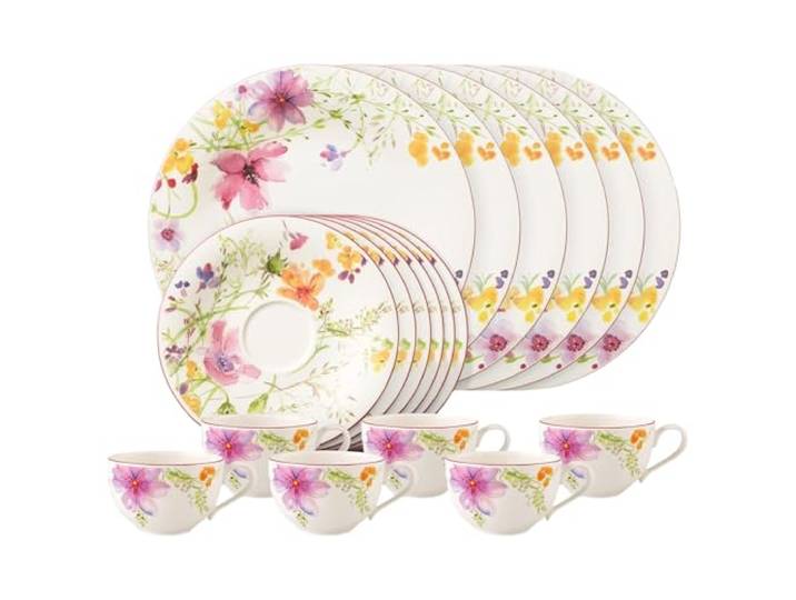 Villeroy & Boch 1041007128 Kaffee-Service, Porzellan, floral, 34,8 x 19,7 x 32,4 cm, 18 Einheiten