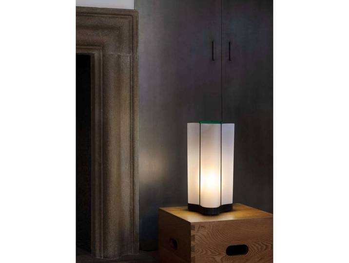 Lampe Cabanon Tischleuchte Gun Metall/Green - Nemo Lighting - Wohnzimmer - Papier / Karton