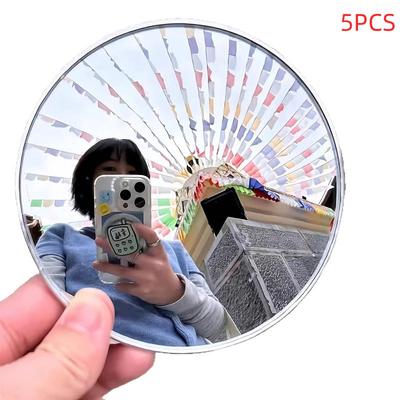 Fusion Finds Portable Selfie Mirror For Phone Photography & Vlogging 5cm Round Reflection Camera Mirror 5pcs