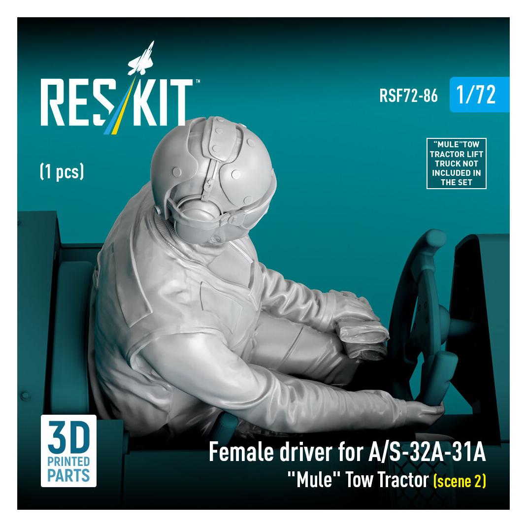 ResKit Female driver for A/S-32A-31A Mule Tow Tractor (scene 2) (1 pcs) (3D Printed) (RSF72-0086)