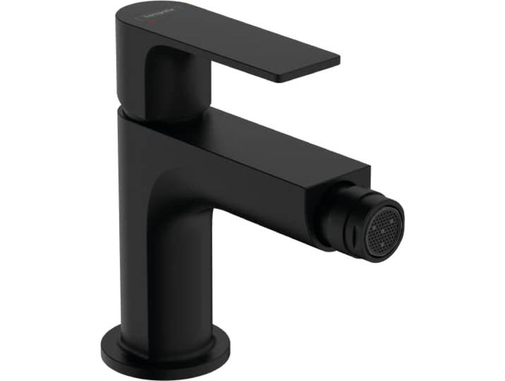 hansgrohe Eengreeps-bidetmixer Rebris E, bidetkraan met metalen trekstang, waterbesparend, matzwart