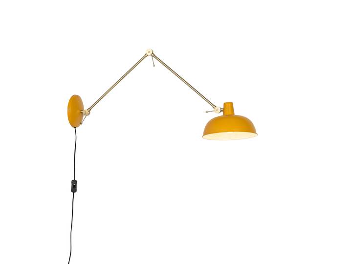 Applique rétro en acier jaune et bronze - Milou