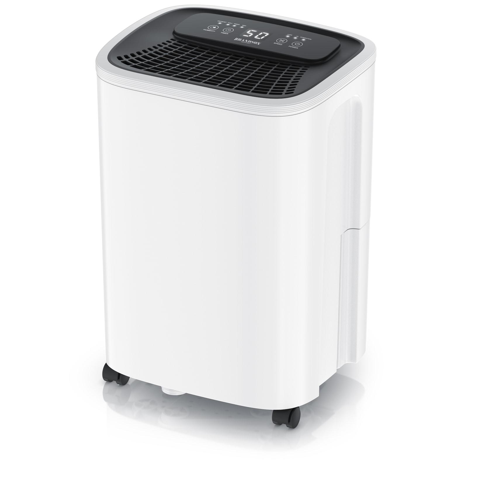 Brandson Luftentfeuchter mit Kompressor, 10L pro 24h, Dehumidifier Raumentfeuchter elektrisch, für 40 m³ Räume, Entfeuchtung 10 l/Tag, Tank 2,3 l