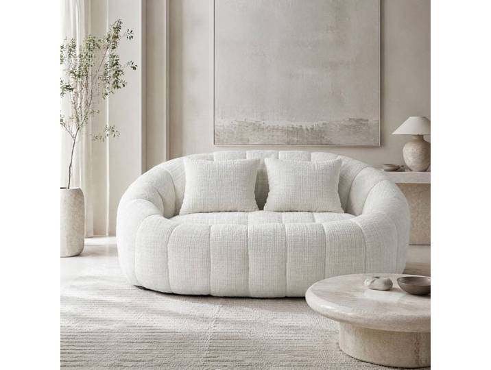 Canapé compressé – Bean Bag Sofa en chenille beige – mousse – sans installation – 150 kg