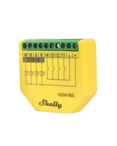 Shelly Plus RGBW PM LED Lichtcontroller WLAN BT Unterputz Shelly_Plus_RGBW_PM