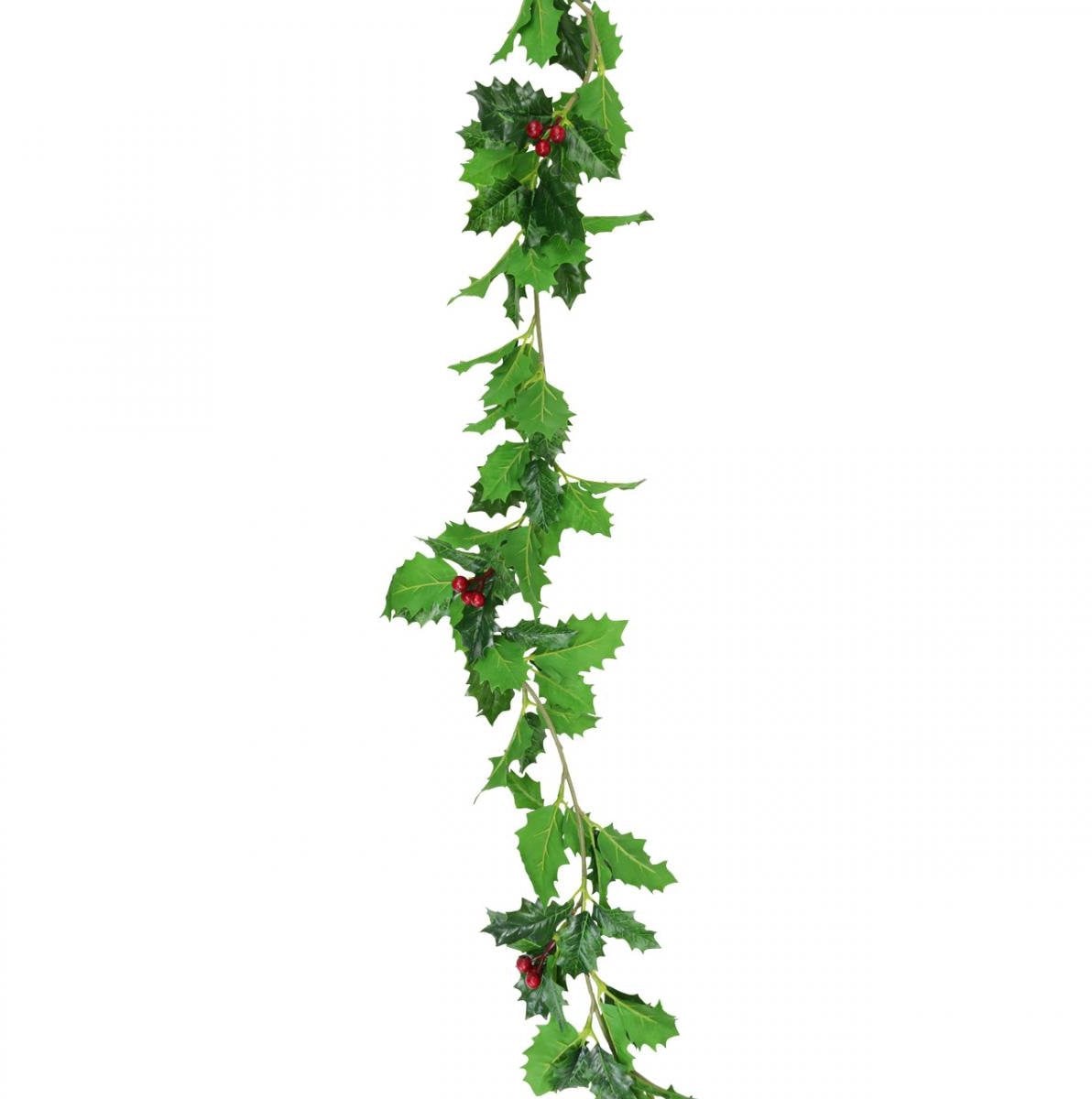 Kerstslinger Ilex kunsthulst 160 cm