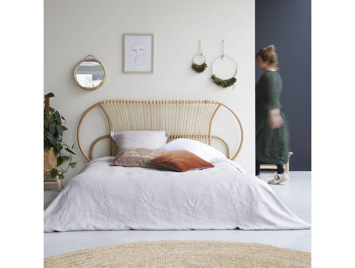 Kopfteil aus Rattan 190 cm Vintage Rattan - Natur - Rattan