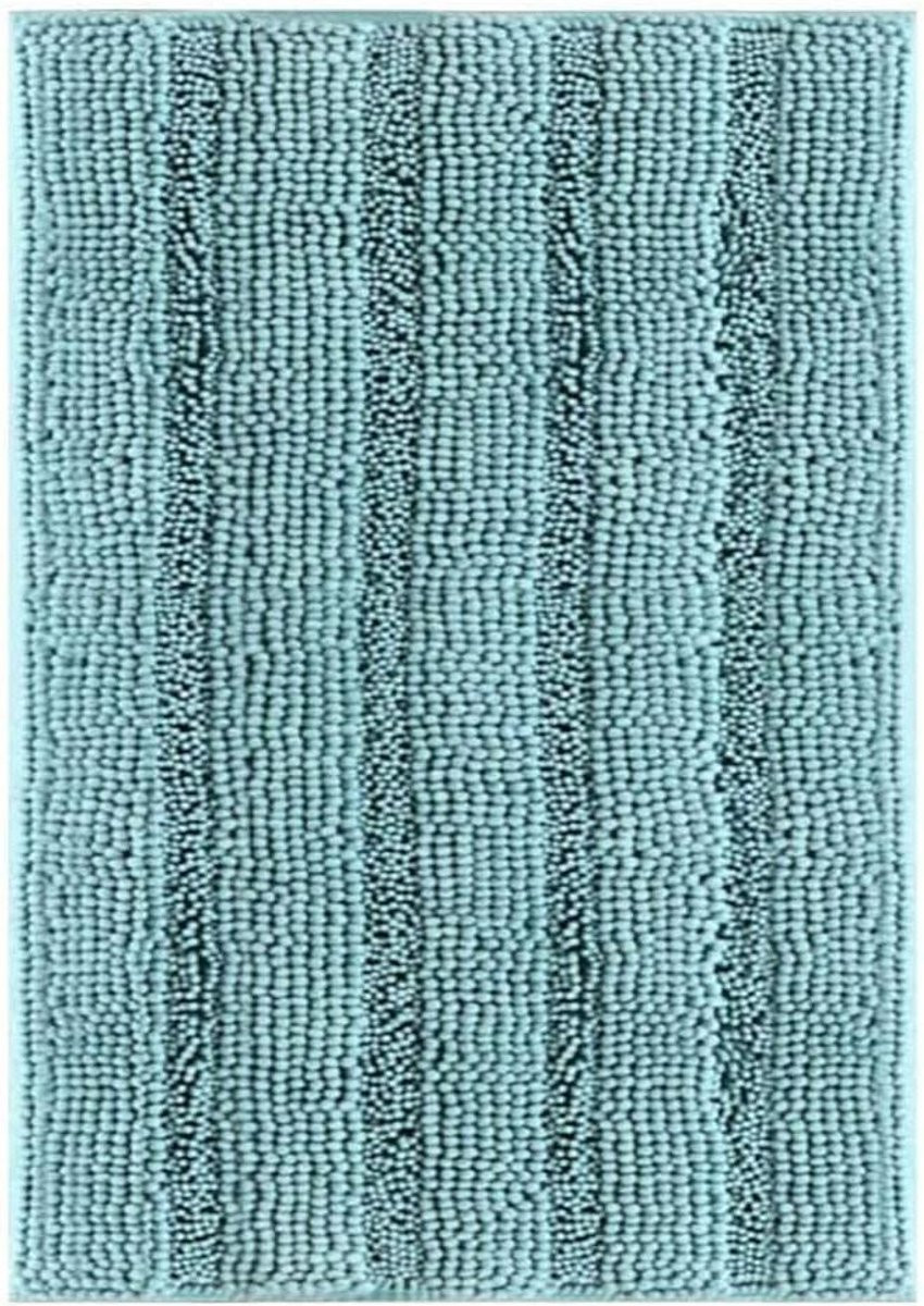 Gestreepte Badkamermat Chenille - Zachte en Extra Dikke Vloermat - 43 x 122 cm
