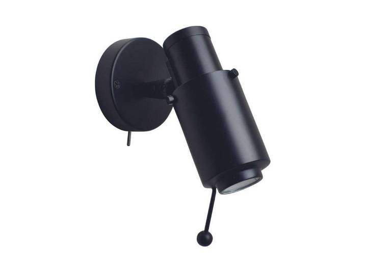 Spot LED Biny avec interrupteur & et tige Noir/Noir - DCW - Métal