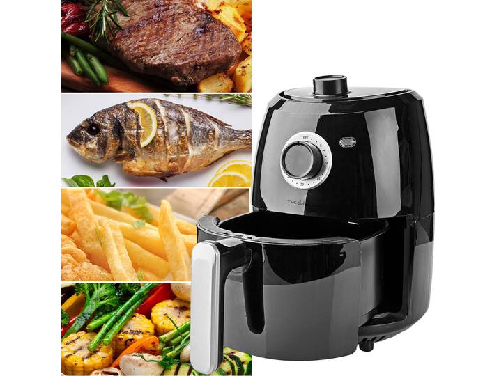 Heissluft Fritteuse, Air Fryer, 2.4 l, Temperaturregler, Timer, 1000 W