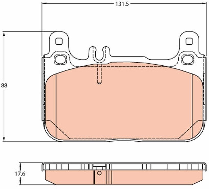 Trw Bremsbelagsatz, Scheibenbremse Gdb2118 Für Mercedes Daimler