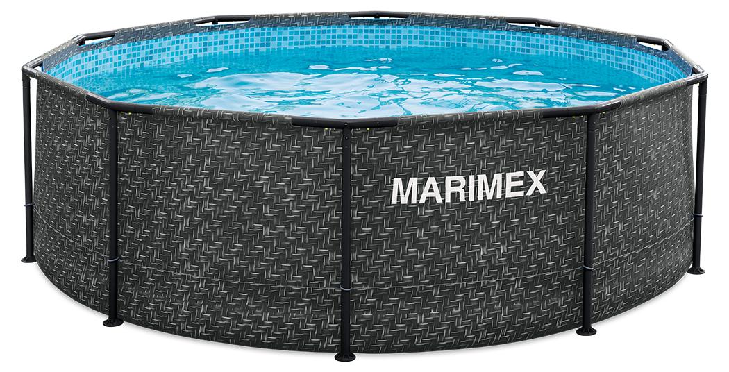 Marimex Florida Pool 3,66x1,22 m mit Skimmer - Rattanoptik