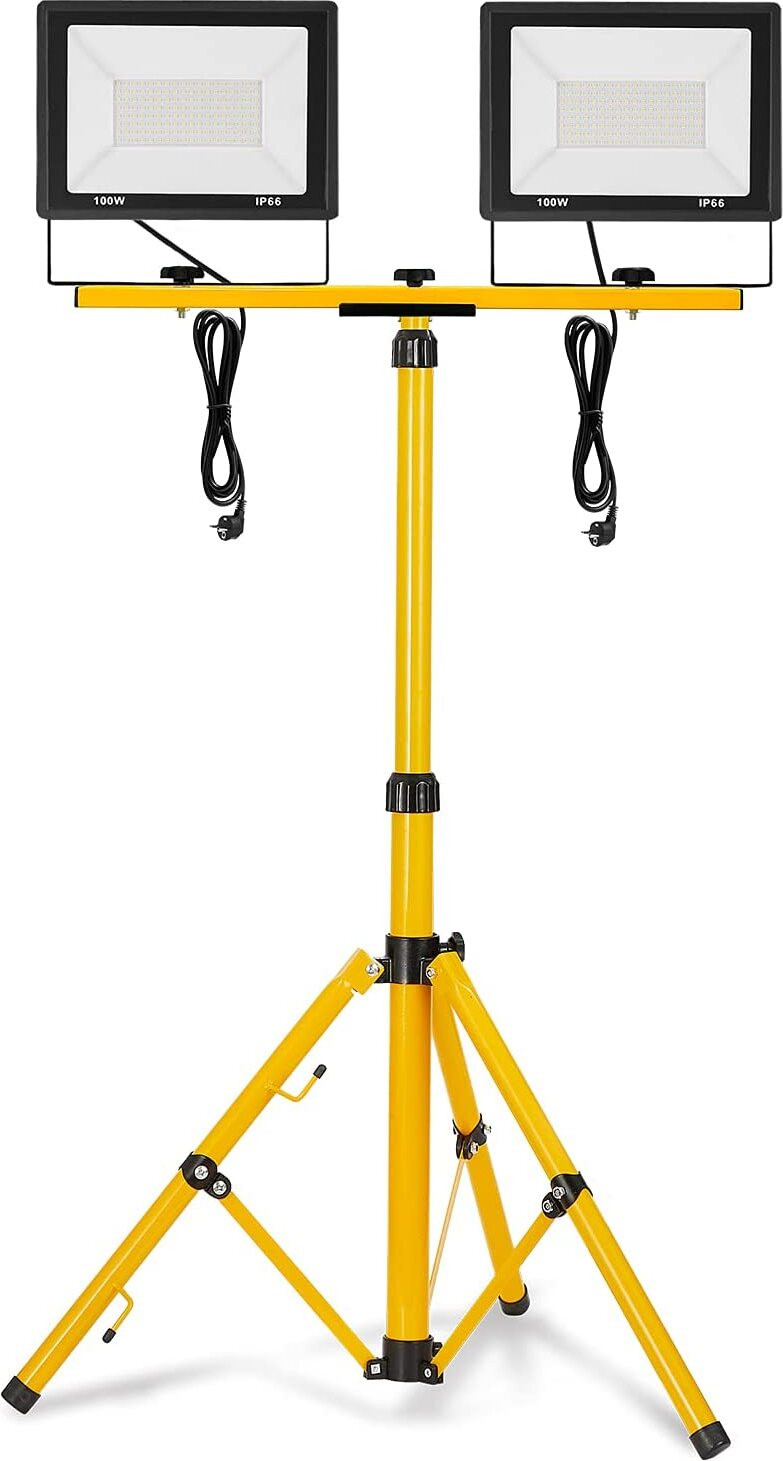 XMTECH LED bouwlamp met statief, 2x 100W, koelwit