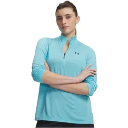 UNDER ARMOUR Tech Twist 1/2-Zip Sportshirt Damen 481 - fresco blue/blackout navy M