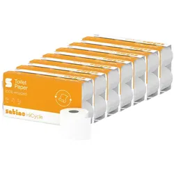 Wepa Satino HiCycle hochweiß 3-lagig Toilettenpapier 72er 72 Rollen/Paket x 250 Blatt, Recycling, angenehme Weichheit