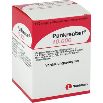 Pankreatan 10.000 magensaftresistente Hartkapseln 100 St Magensaftresistente