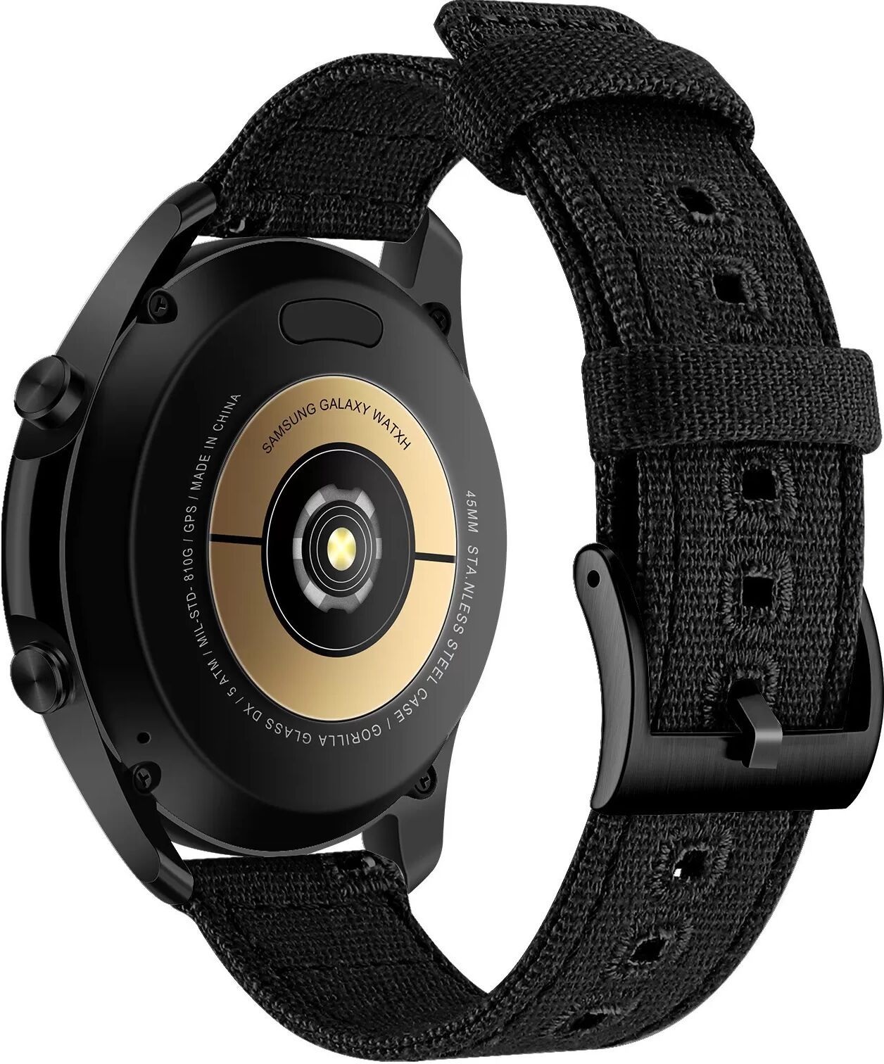 INF 24mm Canvas Strap für Suunto 9 Schwarz