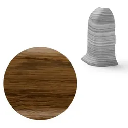Äußere ecke für Sockelleiste Naturel Mooreiche, PVC Länge 0,5 cm, Kantenhöhe 56 mm, NATNGTZ16