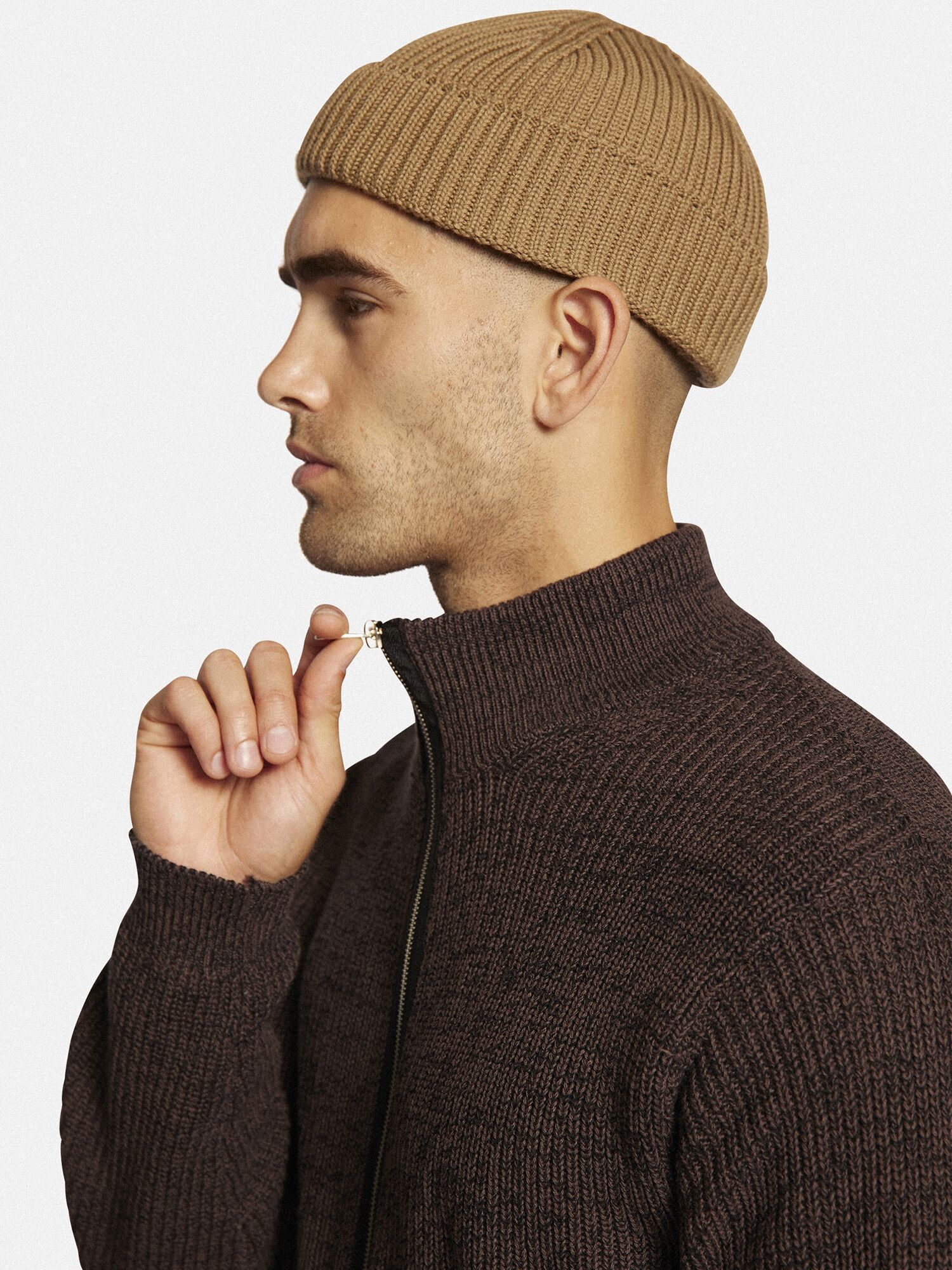 Rundhalspullover REDEFINED REBEL "Redefined Rebel Knit RRGunnar Knit", Herren, Gr. S, braun (chocolate braun), Strick, 85% Baumwolle 15% Polyester, lang, Rundhals, Pullover Rundhalspullover