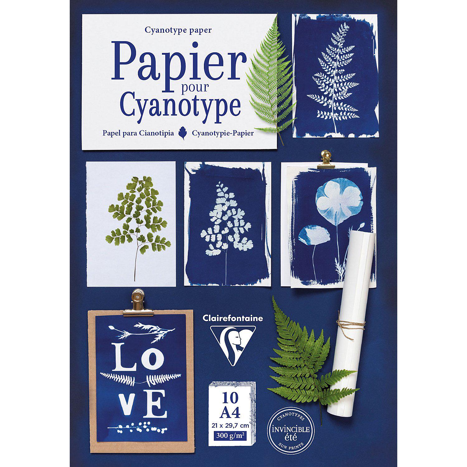 Aquarellpapier für Cyanotypie, 21 x 29,7 cm, 10 Blatt, 300 g/m²