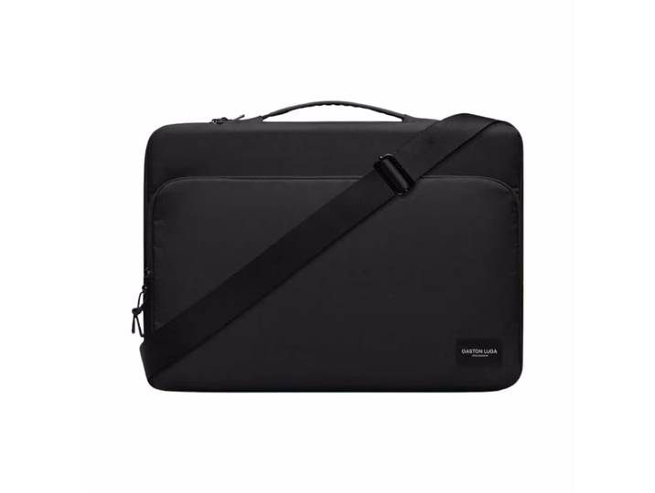 Gaston Luga Däsh Cushioned Briefcase 16  Black Laptop Tasche – schwarz