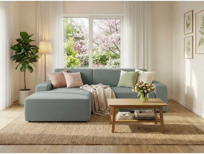 TRENDMANUFAKTUR Ecksofa Wien, L-Form, in trendigem Cordstoff