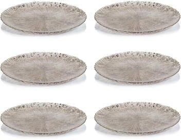 Zodax Chiara Fusion Glass Serving Platter, Set of 6