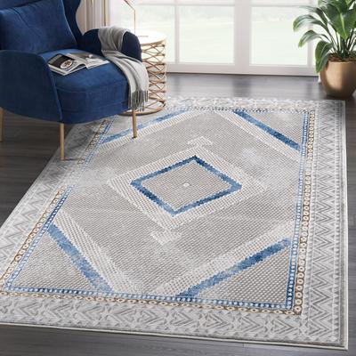 Abani Rugs Regal REG180A Blue Diamond Medallion Oriental Area Rug