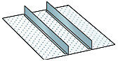 Einteilungs-Set für Schubladenmaße 459 x 612 mm, Schlitzwände und Trennbleche zur flexiblen Unterteilung, 2 Trennwände, Fronthöhe 250 mm LISTA