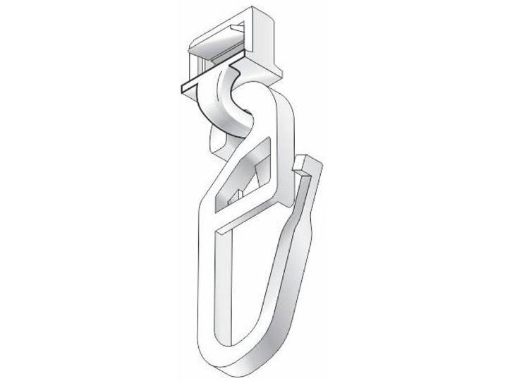 Klick-Gleiter HINNO hinno-clic HC72 Gr. 1, weiss (weiß), B:0,55cm H:1cm L:3,04cm, Kunststoff, Gardinenbefestigungen, Klick-Gleiter, HINNO Clic-Gleiter