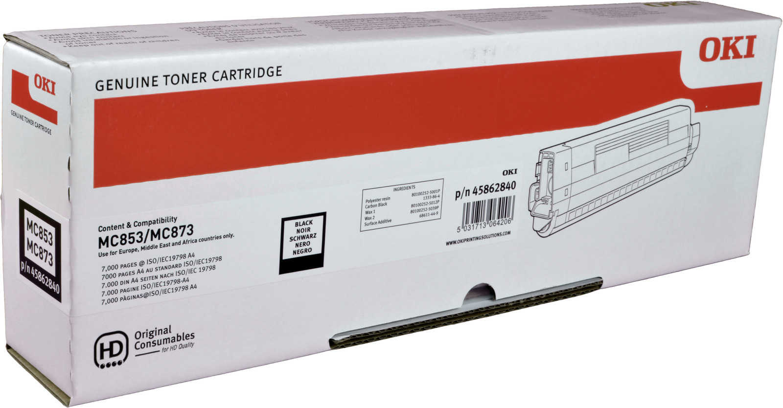OKI Toner 45862840 Zwart