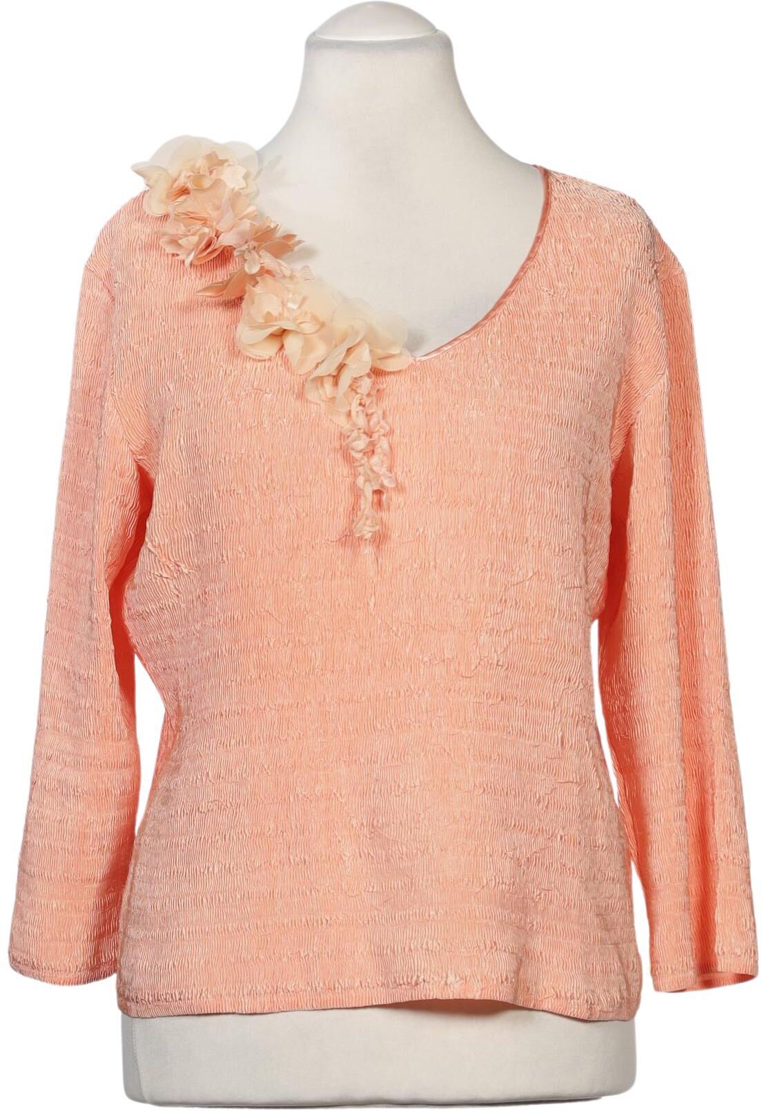 Kriss Trading Sweden Damen Bluse, Orange, Gr. M, Synthetik - Second Hand