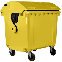 Hardwex Müllcontainer 1100 l Gelb mit Runddeckel