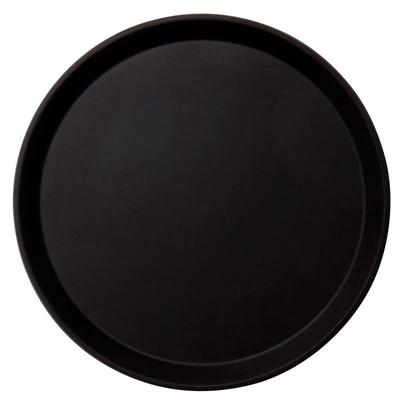 Rundes Tablett Camtread mit hohem Rand - rutschfest - Ø 45 cm - Schwarz - 6er-Set - -. Cambro