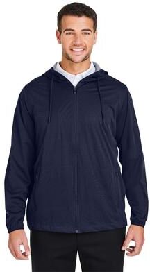 North End NE75 Men's Network Lightweight Jacket in Classic Navy Blue Heather size 2XL   Polyester Blend