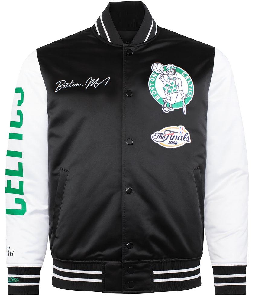 Mitchell & Ness NBA Boston Celtics Herren Satin Bomberjacke