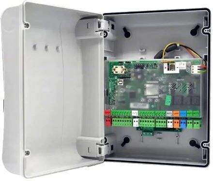 Faac 790305 Apparecchiatura Elettronica E124s Centralina Scheda Centrale Per Cancello A Battente Con Contenitore