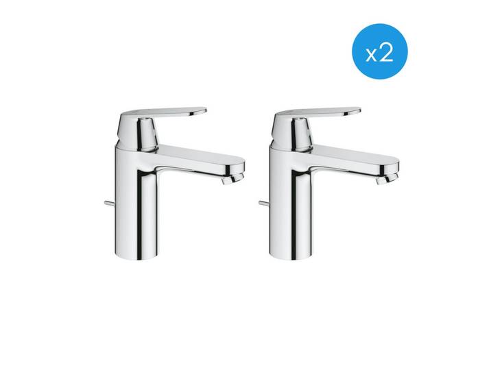 Eurosmart Cosmopolitan - Lot de deux Mitigeurs Monocommande 1/2 Lavabo Taille M (23325000-DUO)