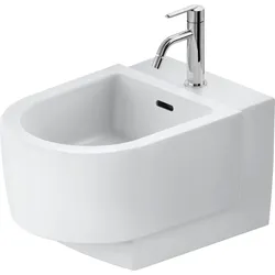 Duravit Balcoon Wand-Bidet 272615AC00 37x54cm, mit Hahnloch, Überlauf, weiß Seidenmatt