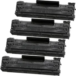 4 Kompatible Toner XL ersetzt HP CB435A 35A Multipack schwarz