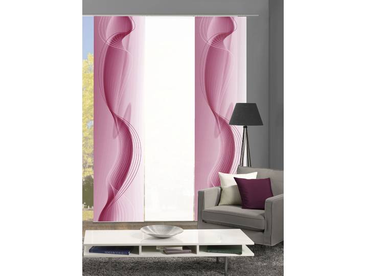 Schiebegardine HOME WOHNIDEEN FILIZ 3er SET Gr. 1, rot, B:60cm H:245cm, Polyester, Gardinen, Schiebegardine, Schiebevorhang Digidruck 3er Set FILIZ