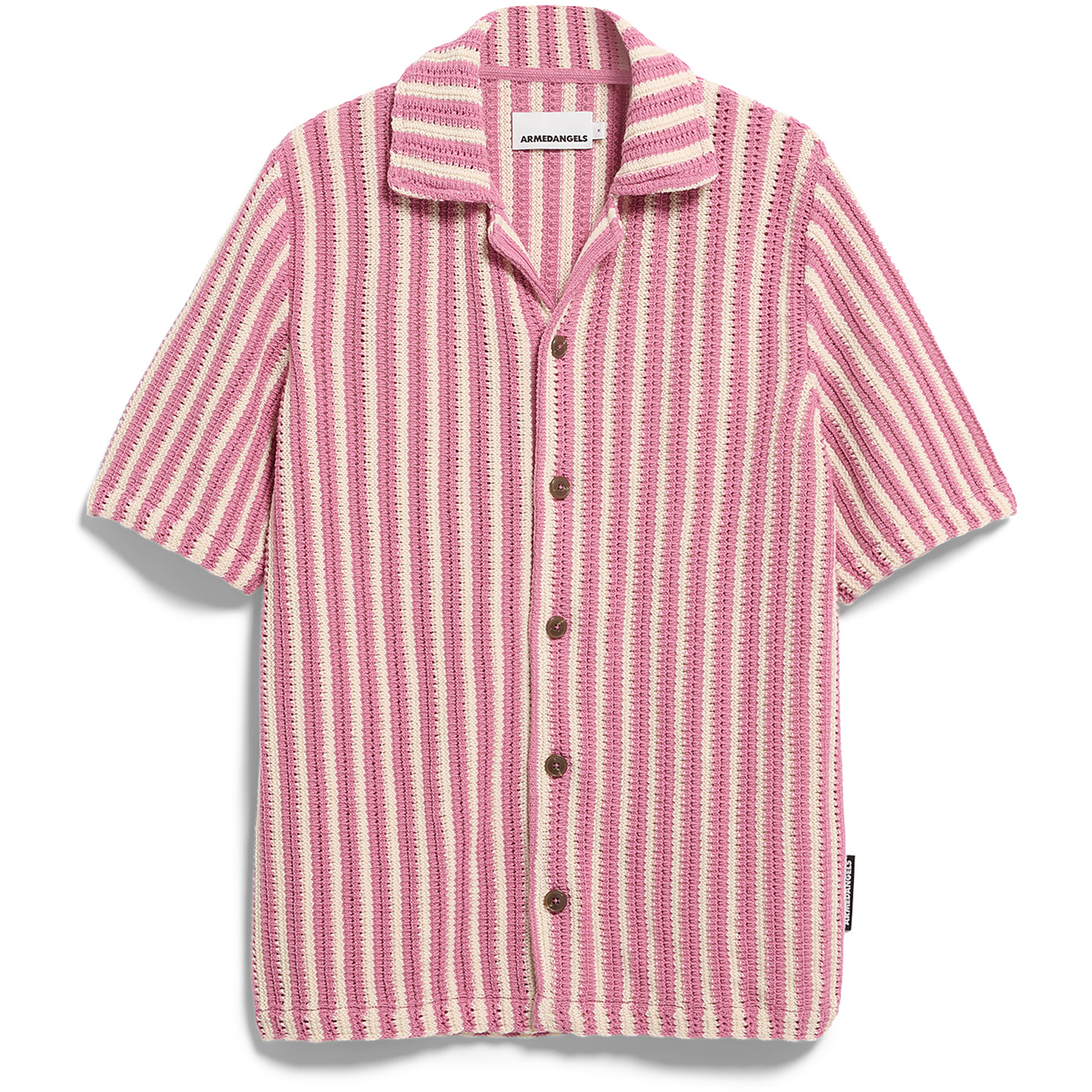 Armedangels Striped Knit Herren Hemden rosa Größe XL Lifestyle Hautfreundlich