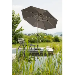 Sonnenschirm SCHNEIDER SCHIRME "Venedig", grau, Obermaterial: 100% Polyester, Standschirme, ohne Schirmständer