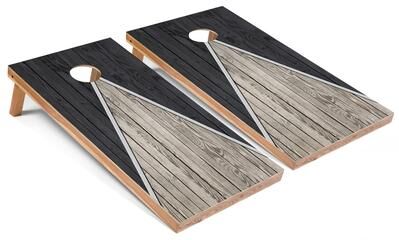 Skip's Garage Dark Grey Pyramid Regulation 2x4 Cornhole Board Set