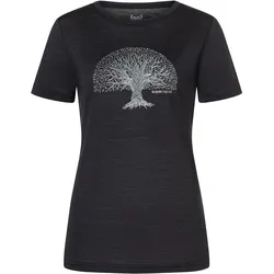 Super Natural, Damen, Sportshirt, W Tree Of Knowledge Tee (XL), Schwarz, XL